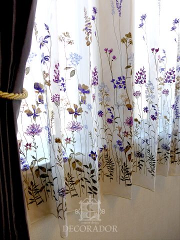 flower design sheer