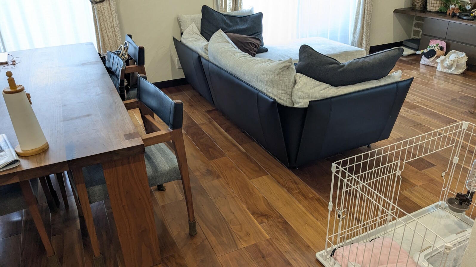 ファブリックフロア施工前　リビング　ダイニング